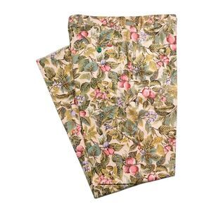 Mens 34 Floral Chino Pants Beige Green Pink Cotton Flat Front Straight Trousers
